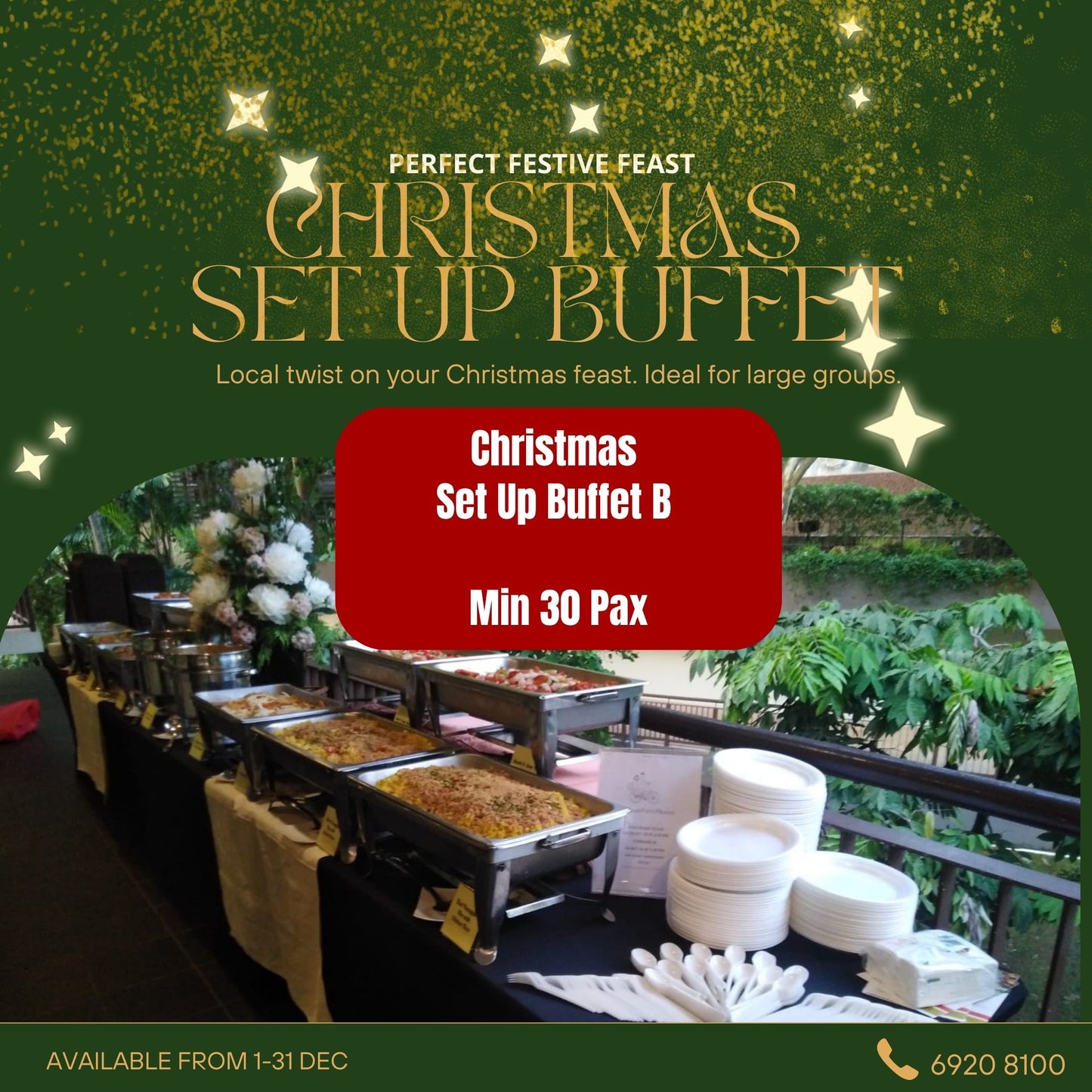 Christmas Catering - Set Up Buffet B (1 to 31 Dec)